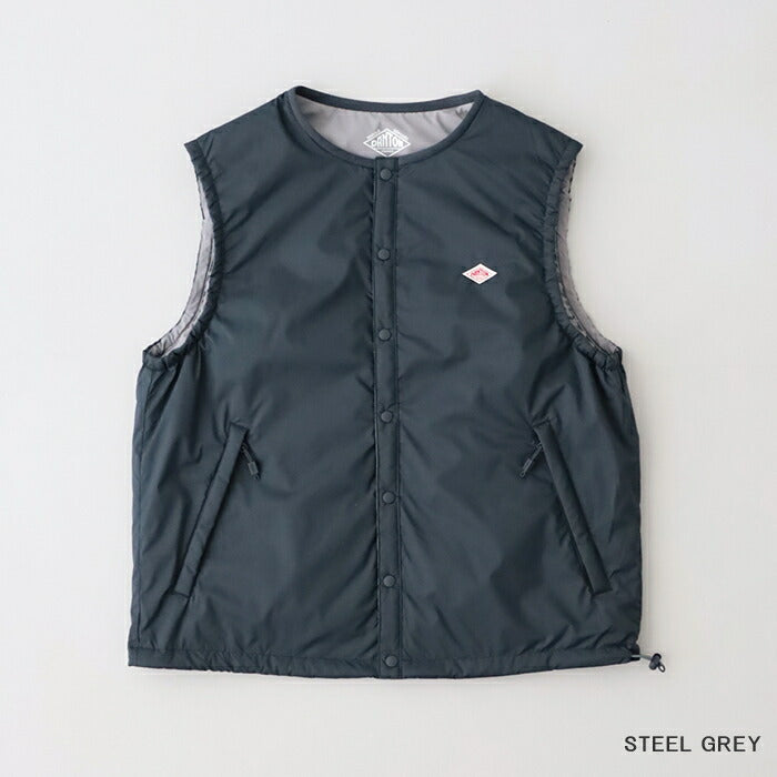 ダントンインサレーションカラーレスベスト(DT-A0634SNT)NYLONMINIRIPSTOPINSULATIONCOLLARLESSVESTDANTON(レディース)【2025春夏】*送料無料*【後払い決済不可】*