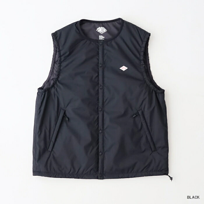 ダントンインサレーションカラーレスベスト(DT-A0635SNT)NYLONMINIRIPSTOPINSULATIONCOLLARLESSVESTDANTON(メンズ)【2025春夏】*送料無料*【後払い決済不可】*