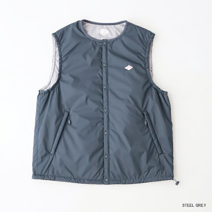 ダントンインサレーションカラーレスベスト(DT-A0635SNT)NYLONMINIRIPSTOPINSULATIONCOLLARLESSVESTDANTON(メンズ)【2025春夏】*送料無料*【後払い決済不可】*