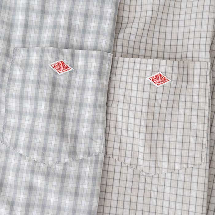 ダントンコットン半袖シャツチェックワンピース(JD-3655CPP)COTTONPOPLINPLAIDP.ODRESSS/SDANTON(レディース)【2024春夏】*送料無料*【後払い決済不可】*