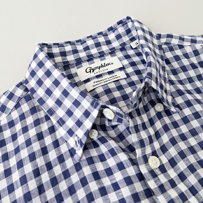 ジムフレックスストライプコットンボタンダウンシャツ(GY-B0198MTS)MULTISTRIPESHORTB.D.SHIRTL/SGymphlex(レディース)【2024春夏】*送料無料*【後払い決済不可】*