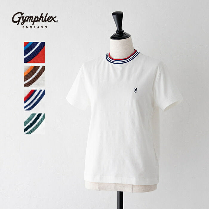 ジムフレックス刺繍ロゴ半袖Tシャツ(J-1155CH)COMBEDCOTTONJERSEYT-SHIRTGymphlex(レディース)【2024春夏】*送料無料*【後払い決済不可】*