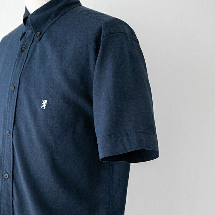 ジムフレックスツイルバイオウォッシュ半袖ボタンダウンシャツ(GY-B0248BIT)TWILLBIOWASHB.D.SHIRTS/SGymphlex(メンズ)【2024春夏】*送料無料*【後払い決済不可】*