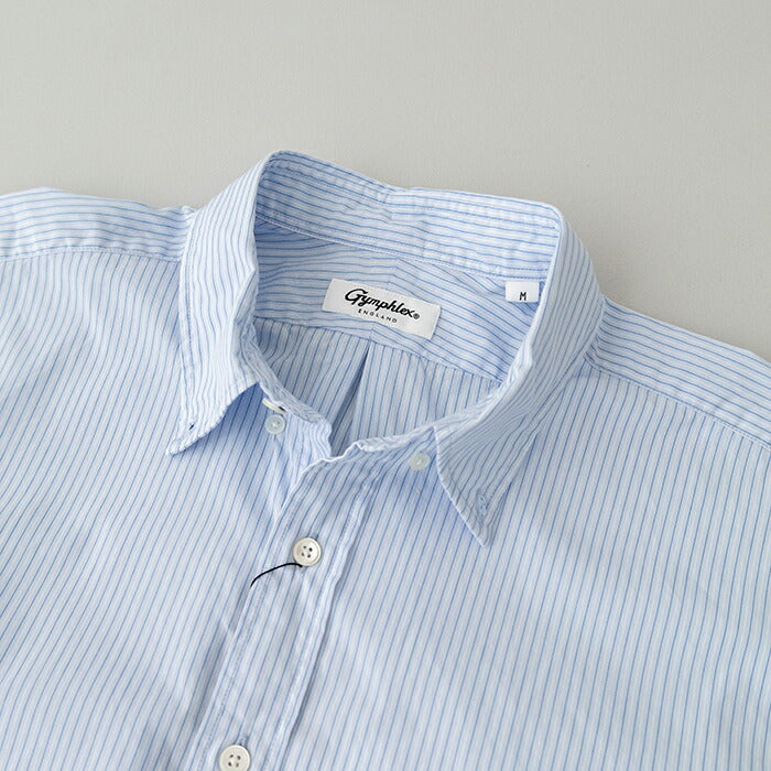 ジムフレックスツイルバイオウォッシュ半袖ボタンダウンシャツ(GY-B0248BIT)TWILLBIOWASHB.D.SHIRTS/SGymphlex(メンズ)【2024春夏】*送料無料*【後払い決済不可】*