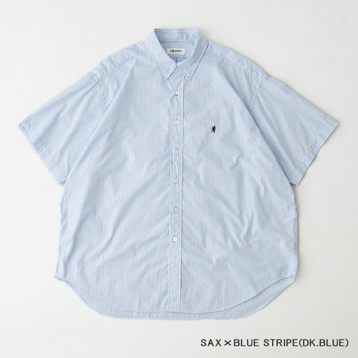 ジムフレックスコットンストライプボタンダウン半袖シャツ(GY-B0248PSE)100/2STRIPEB.D.SHIRTS/SGYMPHLEX(メンズ)【2025春夏】*送料無料*【後払い決済不可】*