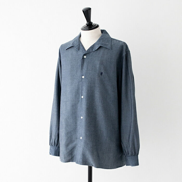 ジムフレックスストライプギャザードカラー長袖シャツ(GY-B0312LSI)BROADSTRIPEGATHEREDCOLLARSHIRTL/SGYMPHLEX(レディース)【2024秋冬】*送料無料*【後払い決済不可】*