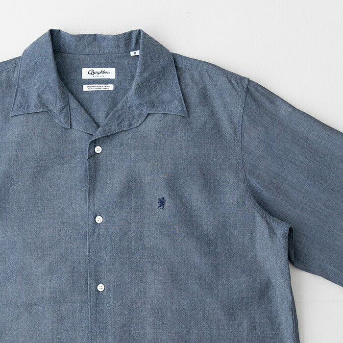 ジムフレックスストライプギャザードカラー長袖シャツ(GY-B0312LSI)BROADSTRIPEGATHEREDCOLLARSHIRTL/SGYMPHLEX(レディース)【2024秋冬】*送料無料*【後払い決済不可】*