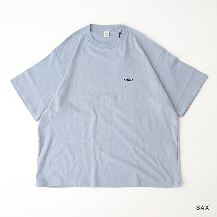 オーシバルコットン天竺クルーネック半袖Tシャツ(OR-C0419MIT)UNEVENJERSEYEMBROIDERYSHORTSLEEVET-SHIRTORCIVAL(メンズ)【2025春夏】*送料無料*【後払い決済不可】*