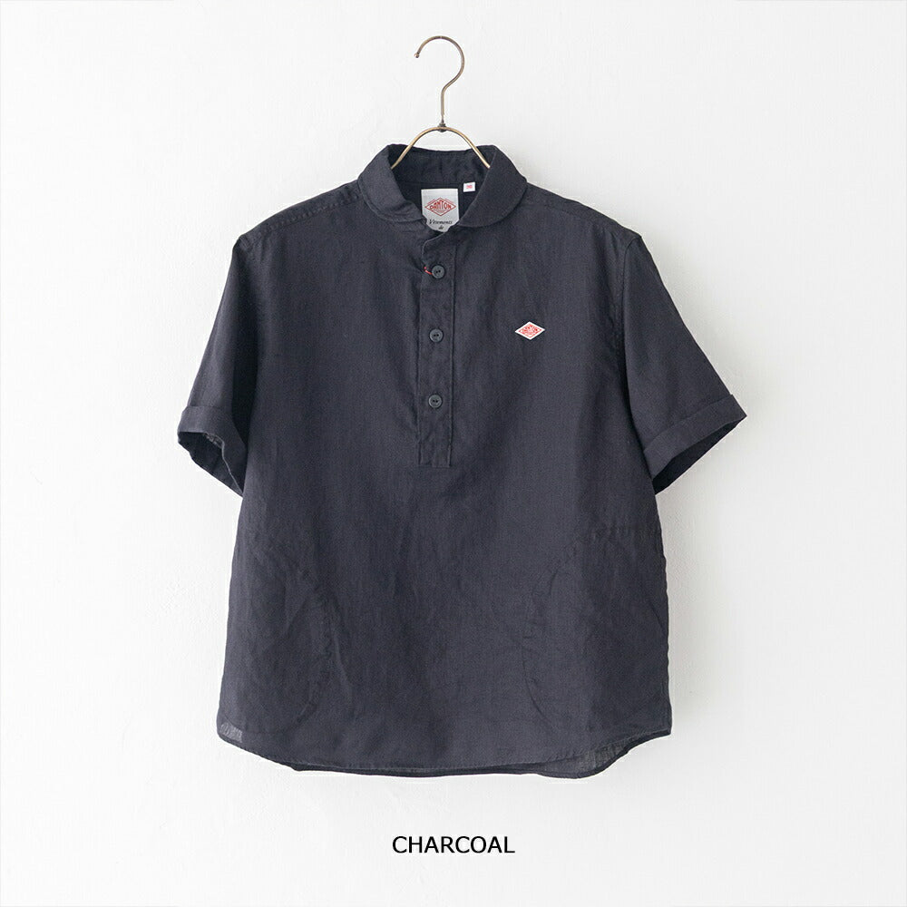 ダントンリネン丸襟半袖プルオーバーシャツ(DT-B0283FLI)LINENCLOTHROUNDCOLLARP.OSHIRTS/SDANTON(レディース)【2026春夏】*送料無料*【後払い決済不可】*