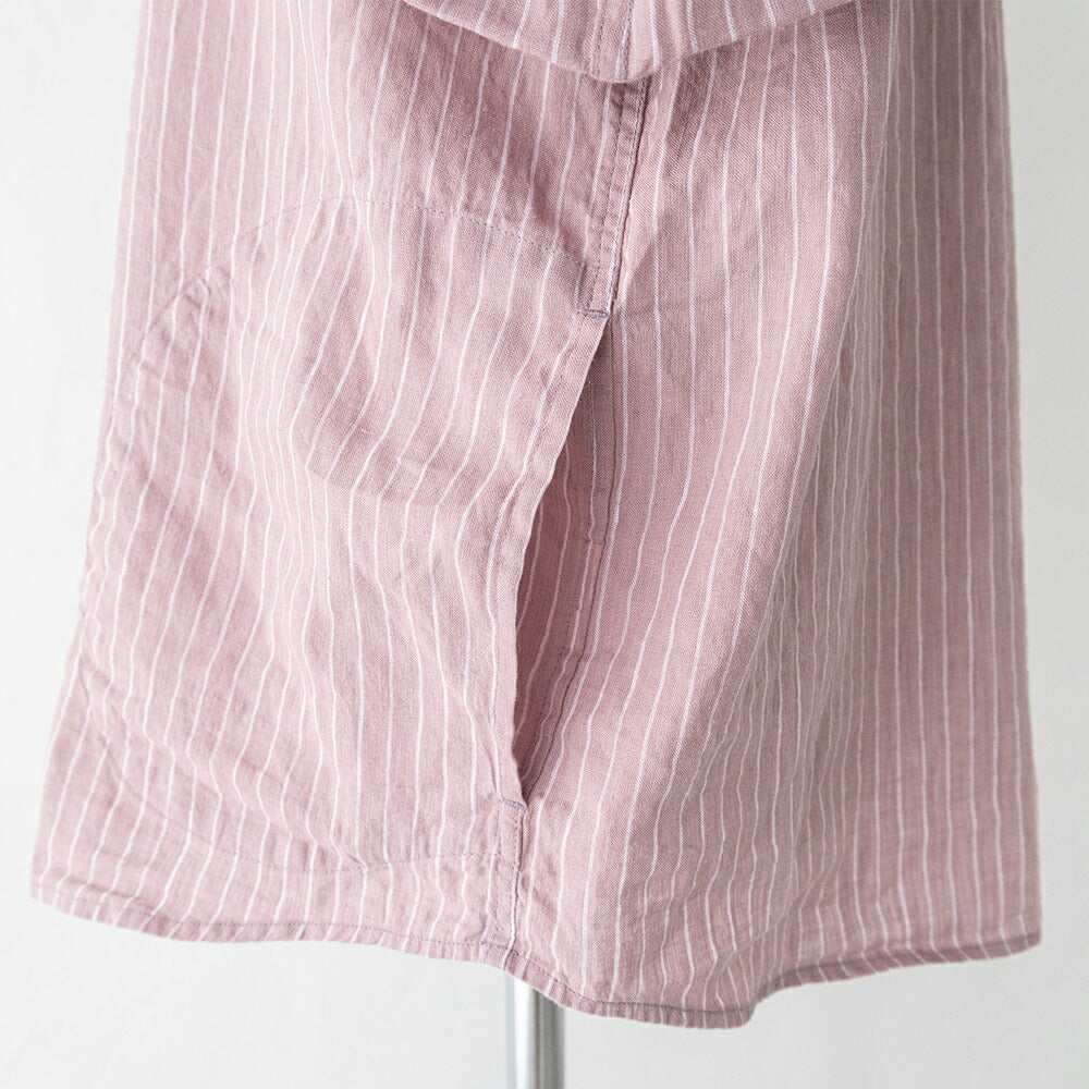ダントンリネンコットン丸襟半袖プルオーバーシャツ(DT-B0283LCT)L/CSTRIPEROUNDCOLLARP.OSHIRTS/SDANTON(レディース)【2026春夏】*送料無料*【後払い決済不可】*