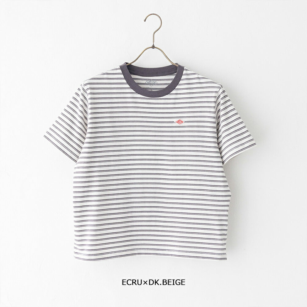 ダントンコットン天竺ボーダーショートTシャツ(DT-C0404CJJ)16/-JERSEYSHORTT-SHIRTDANTON(レディース)【2026春夏】*送料無料*【後払い決済不可】*