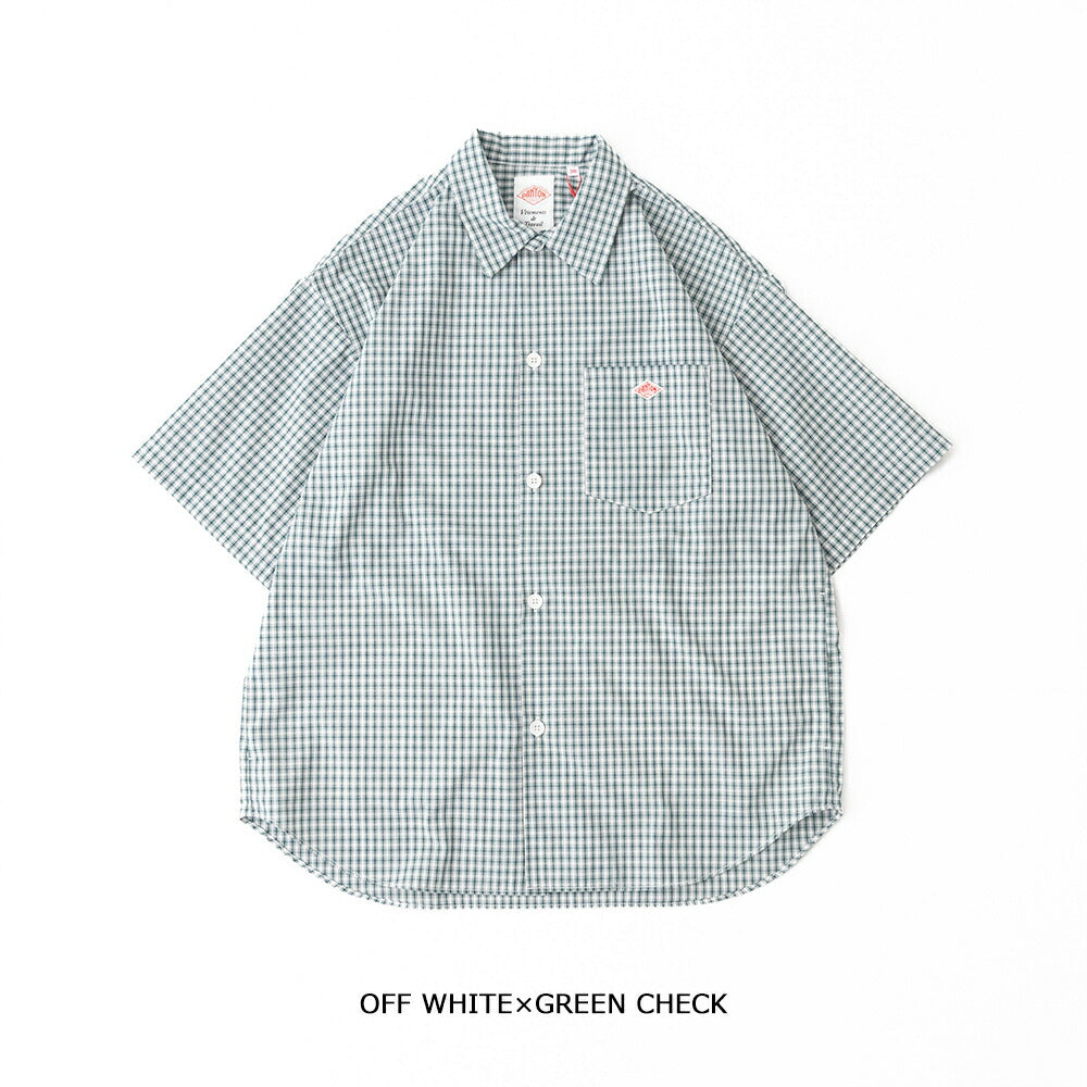 ダントンボイルポプリン半袖ワークシャツ(DT-B0434TCV)TCVOILEPOPLINSHORTSLEEVESHIRTDANTON(メンズ)【2026春夏】*送料無料*【後払い決済不可】*