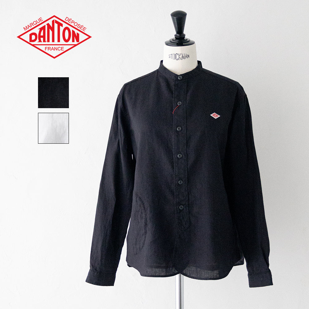 リネンクロス バンドカラーシャツL/S (DT-B0279 FLI) (レディース