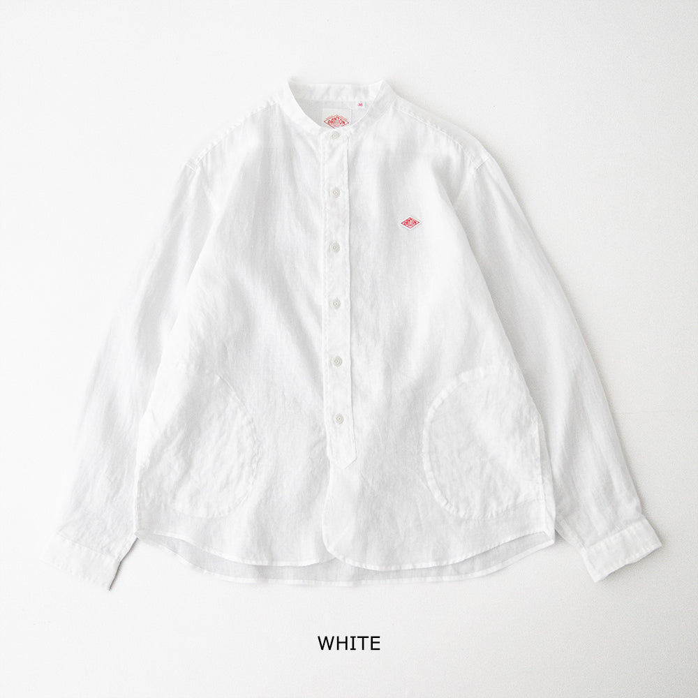 リネンクロス <BR>バンドカラーシャツL/S<BR> (DT-B0279 FLI) <BR>(レディース)<BR>【2026春夏】