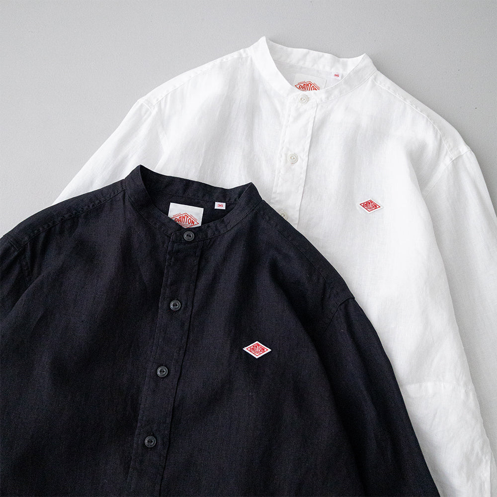 リネンクロス <BR>バンドカラーシャツL/S<BR> (DT-B0279 FLI) <BR>(レディース)<BR>【2026春夏】