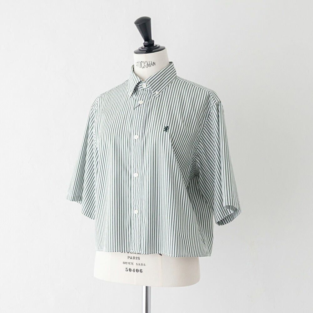 ジムフレックスマルチストライプショートボタンダウン半袖シャツ(GY-B0367MTS)MULTISTRIPESHORTB.D.SHIRTS/SGYMPHLEX(レディース)【2026春夏】*送料無料*【後払い決済不可】*
