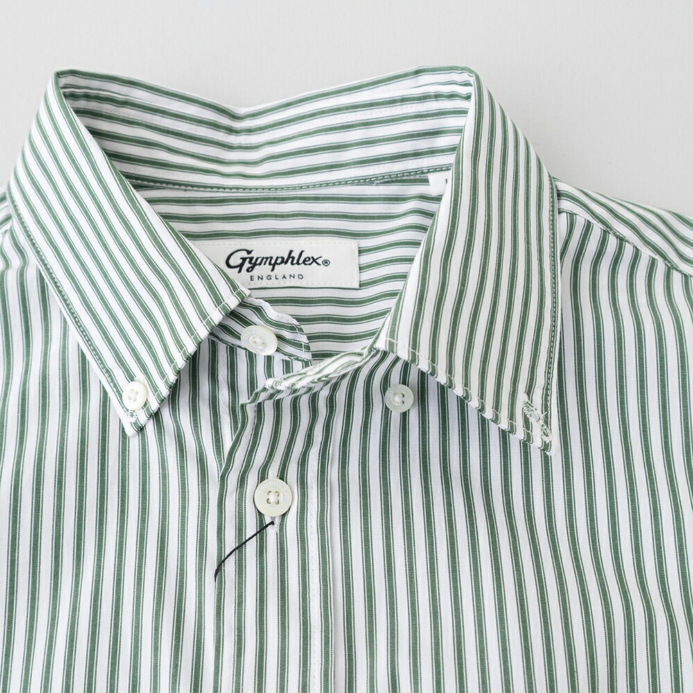 ジムフレックスマルチストライプショートボタンダウン半袖シャツ(GY-B0367MTS)MULTISTRIPESHORTB.D.SHIRTS/SGYMPHLEX(レディース)【2026春夏】*送料無料*【後払い決済不可】*
