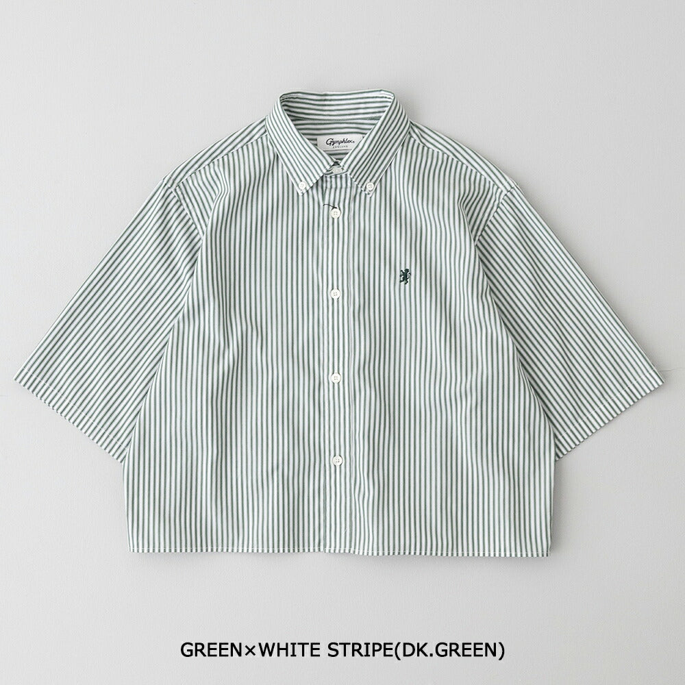 ジムフレックスマルチストライプショートボタンダウン半袖シャツ(GY-B0367MTS)MULTISTRIPESHORTB.D.SHIRTS/SGYMPHLEX(レディース)【2026春夏】*送料無料*【後払い決済不可】*