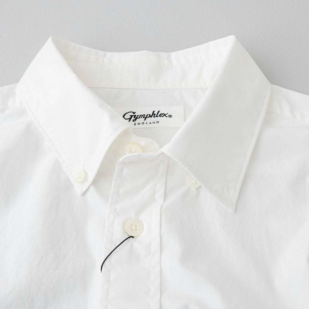 ジムフレックスショートボタンダウン半袖シャツSOLID(GY-B0367OGT)60/-COTTONTYPEWRITERSHORTB.D.SHIRTS/SGYMPHLEX(レディース)【2026春夏】*送料無料*【後払い決済不可】*
