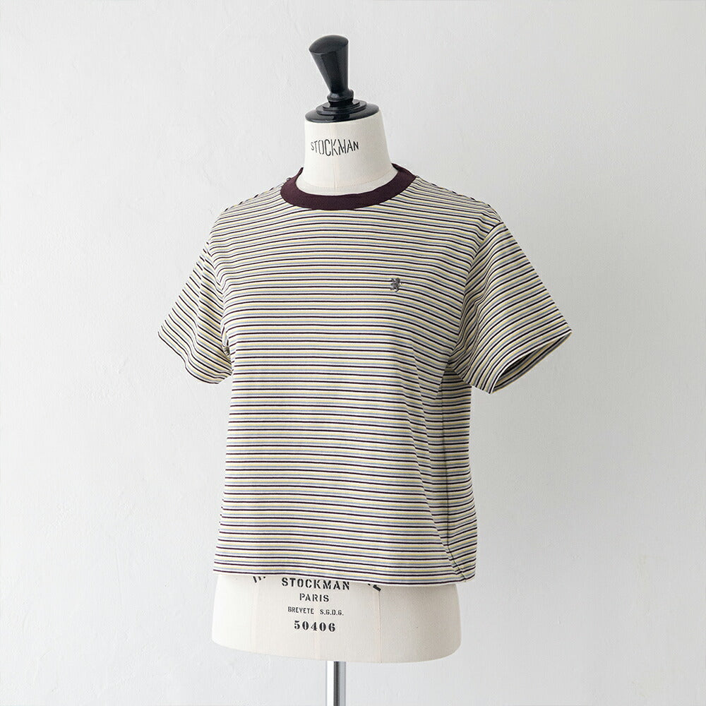 ジムフレックスマルチボーダークルーネック半袖Tシャツ(GY-C0444MST)40/2MULTISTRIPECREWNECKS/ST-SHIRTGYMPHLEX(レディース)【2026春夏】*送料無料*【後払い決済不可】*
