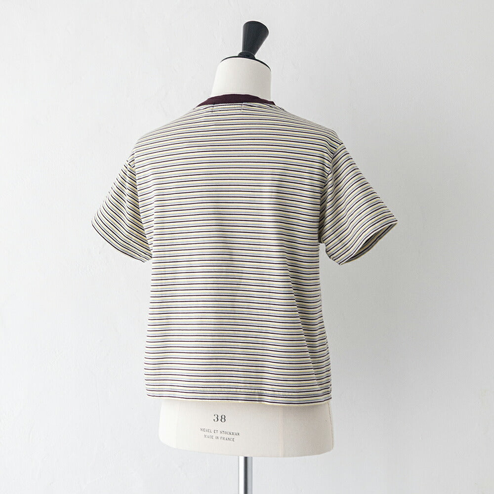 ジムフレックスマルチボーダークルーネック半袖Tシャツ(GY-C0444MST)40/2MULTISTRIPECREWNECKS/ST-SHIRTGYMPHLEX(レディース)【2026春夏】*送料無料*【後払い決済不可】*