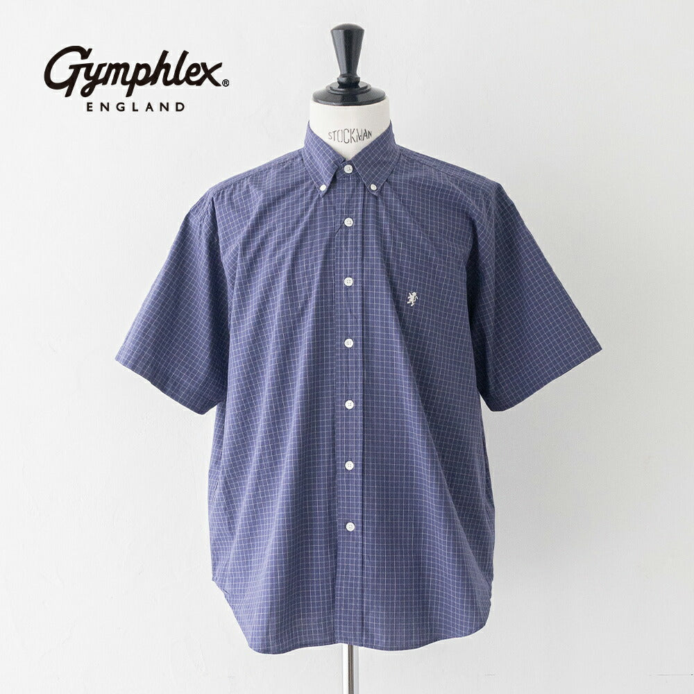 ジムフレックスコットンワッシャーボタンダウン半袖シャツ(GY-B0248OGC)COTTONWASHERFINISHB.D.SHIRTS/SGYMPHLEX(メンズ)【2026春夏】*送料無料*【後払い決済不可】*