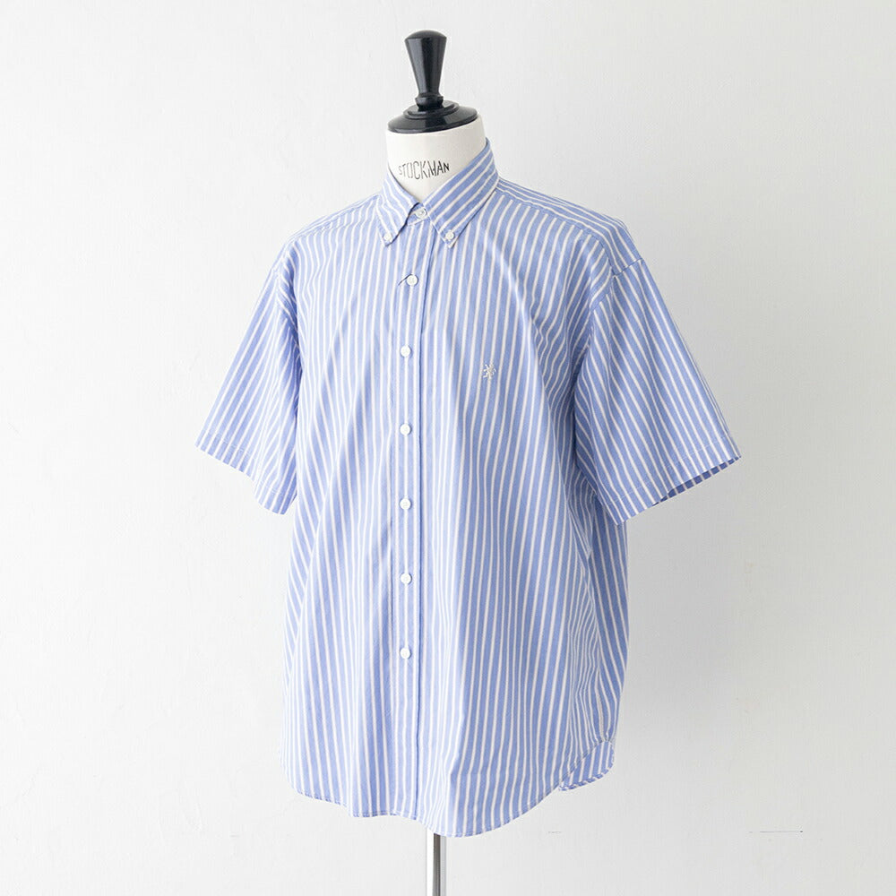 ジムフレックスコットンポプリンボタンダウン半袖シャツ(GY-B0248PSE)100/2STRIPEB.D.SHIRTS/SGYMPHLEX(メンズ)【2026春夏】*送料無料*【後払い決済不可】*