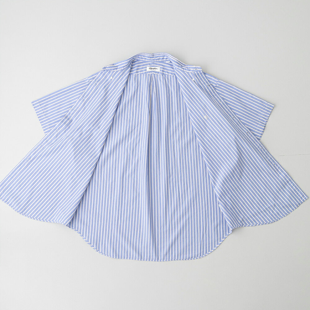 ジムフレックスコットンポプリンボタンダウン半袖シャツ(GY-B0248PSE)100/2STRIPEB.D.SHIRTS/SGYMPHLEX(メンズ)【2026春夏】*送料無料*【後払い決済不可】*