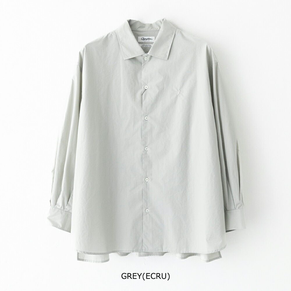 ジムフレックスコットン長袖チュニックシャツ(GY-B0365OGT)60/-COTTONTYPEWRITERREGULARCOLLARTUNICL/SGYMPHLEX(レディース)【2026春夏】*送料無料*【後払い決済不可】*