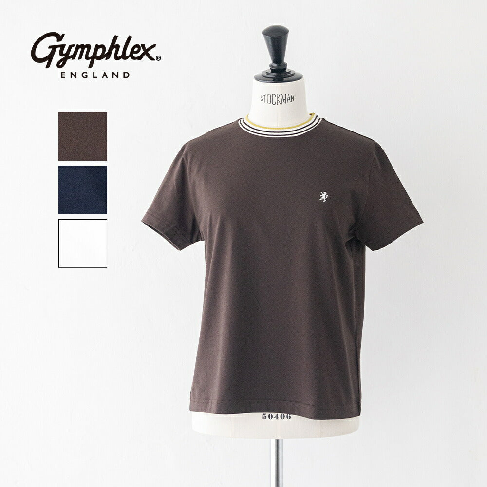 ジムフレックスクルーネックラインTシャツ(GY-C0448CCB)COTTONSPANDEXJERSEYCREWNECKKNIT-LINET-SHIRTGYMPHLEX(レディース)【2026春夏】*送料無料*【後払い決済不可】*