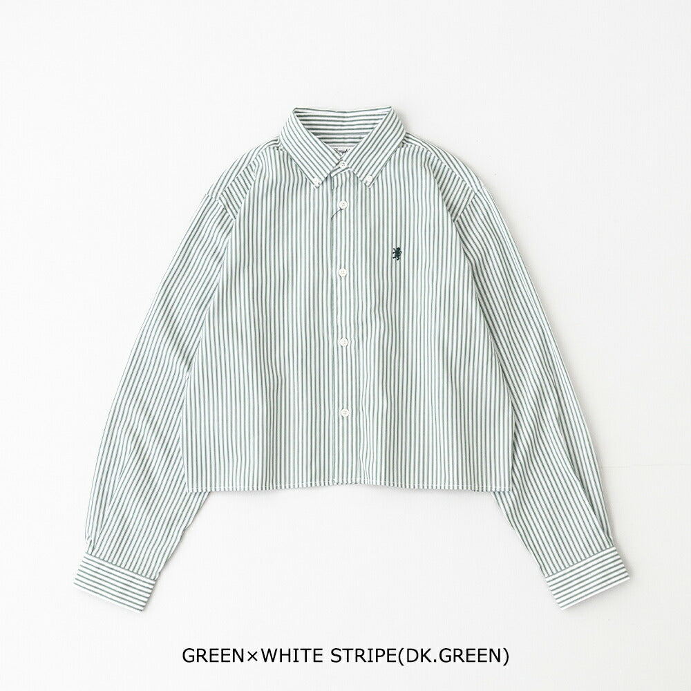 ジムフレックスコットンショートボタンダウンシャツSTRIPE(GY-B0203MTS)MULTISTRIPESHORTB.D.SHIRTL/SGYMPHLEX(レディース)【2026春夏】*送料無料*【後払い決済不可】*