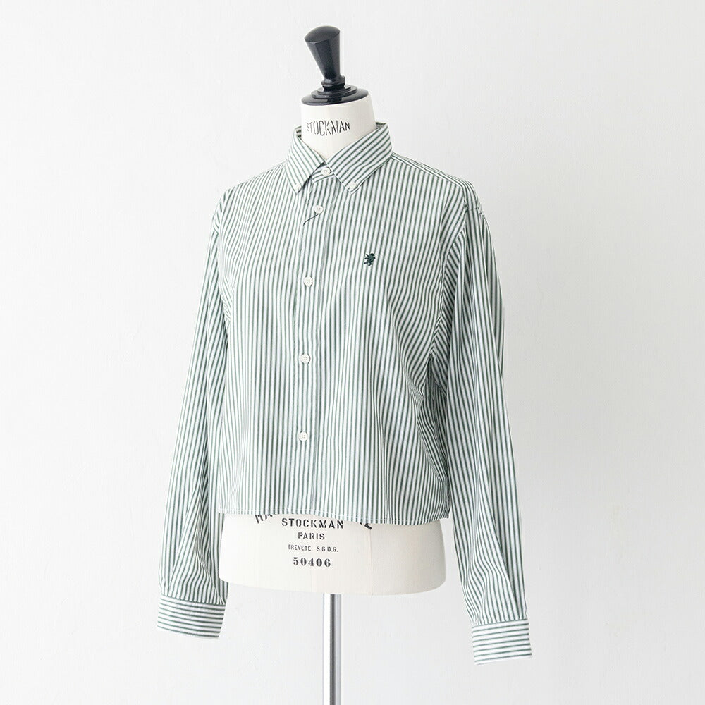 ジムフレックスコットンショートボタンダウンシャツSTRIPE(GY-B0203MTS)MULTISTRIPESHORTB.D.SHIRTL/SGYMPHLEX(レディース)【2026春夏】*送料無料*【後払い決済不可】*