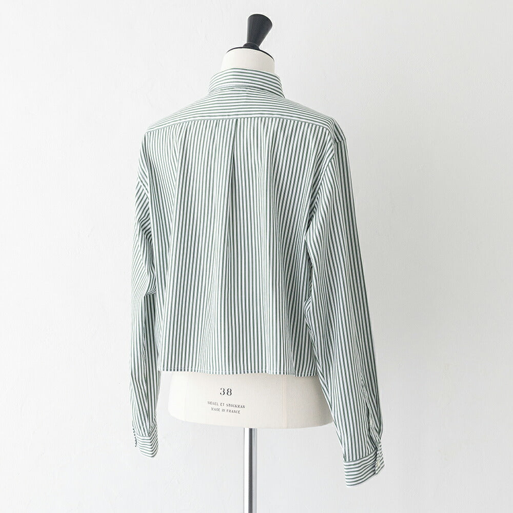ジムフレックスコットンショートボタンダウンシャツSTRIPE(GY-B0203MTS)MULTISTRIPESHORTB.D.SHIRTL/SGYMPHLEX(レディース)【2026春夏】*送料無料*【後払い決済不可】*