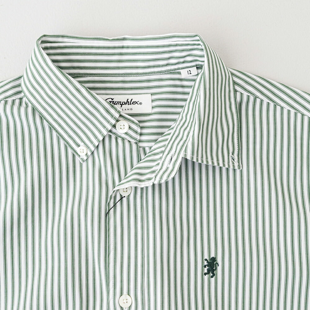 ジムフレックスコットンショートボタンダウンシャツSTRIPE(GY-B0203MTS)MULTISTRIPESHORTB.D.SHIRTL/SGYMPHLEX(レディース)【2026春夏】*送料無料*【後払い決済不可】*