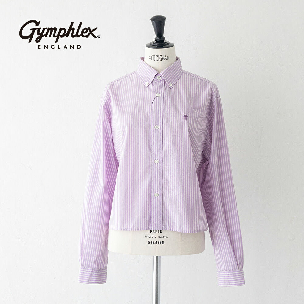 ジムフレックスタイプライターショートボタンダウンシャツSTRIPE(GY-B0203TRR)80/-TYPEWRITERSTRIPESHORTB.D.SHIRTL/SGYMPHLEX(レディース)【2026春夏】*送料無料*【後払い決済不可】*