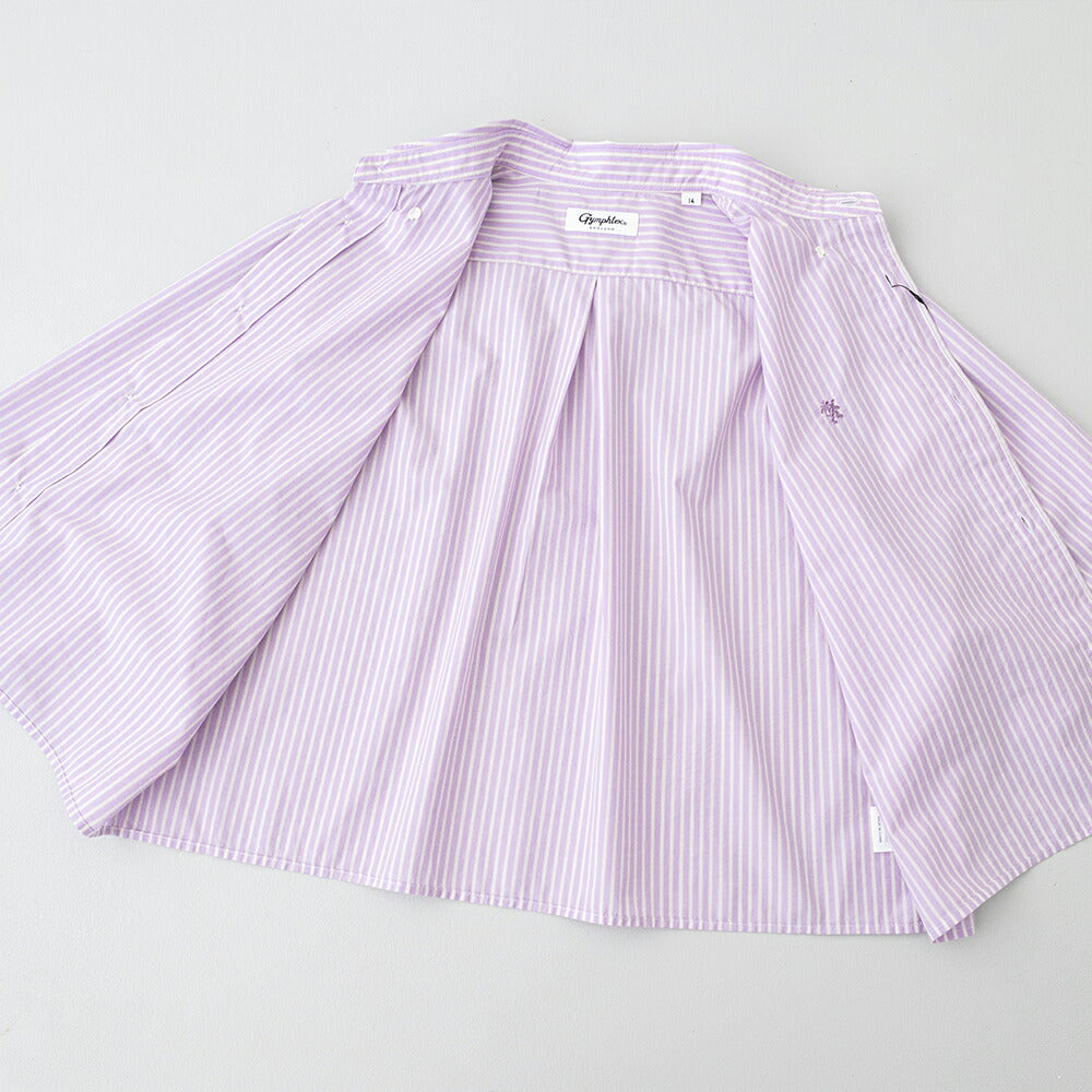 ジムフレックスタイプライターショートボタンダウンシャツSTRIPE(GY-B0203TRR)80/-TYPEWRITERSTRIPESHORTB.D.SHIRTL/SGYMPHLEX(レディース)【2026春夏】*送料無料*【後払い決済不可】*