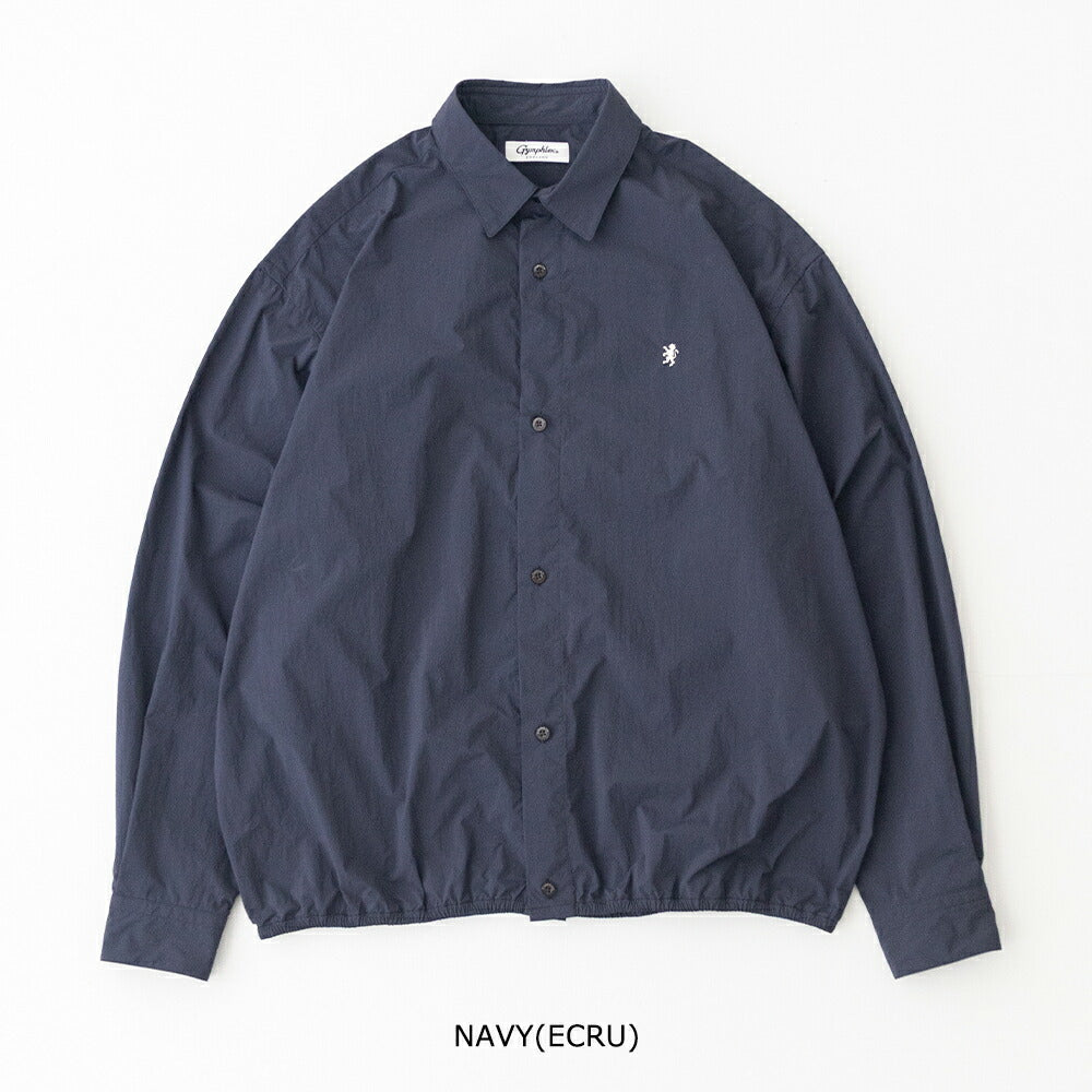 ジムフレックスナイロンタスラン長袖ギャザーシャツ(GY-B0460SYM)NYLONTASLANSHORTSHIRTL/SGYMPHLEX(メンズ)【2026春夏】*送料無料*【後払い決済不可】*