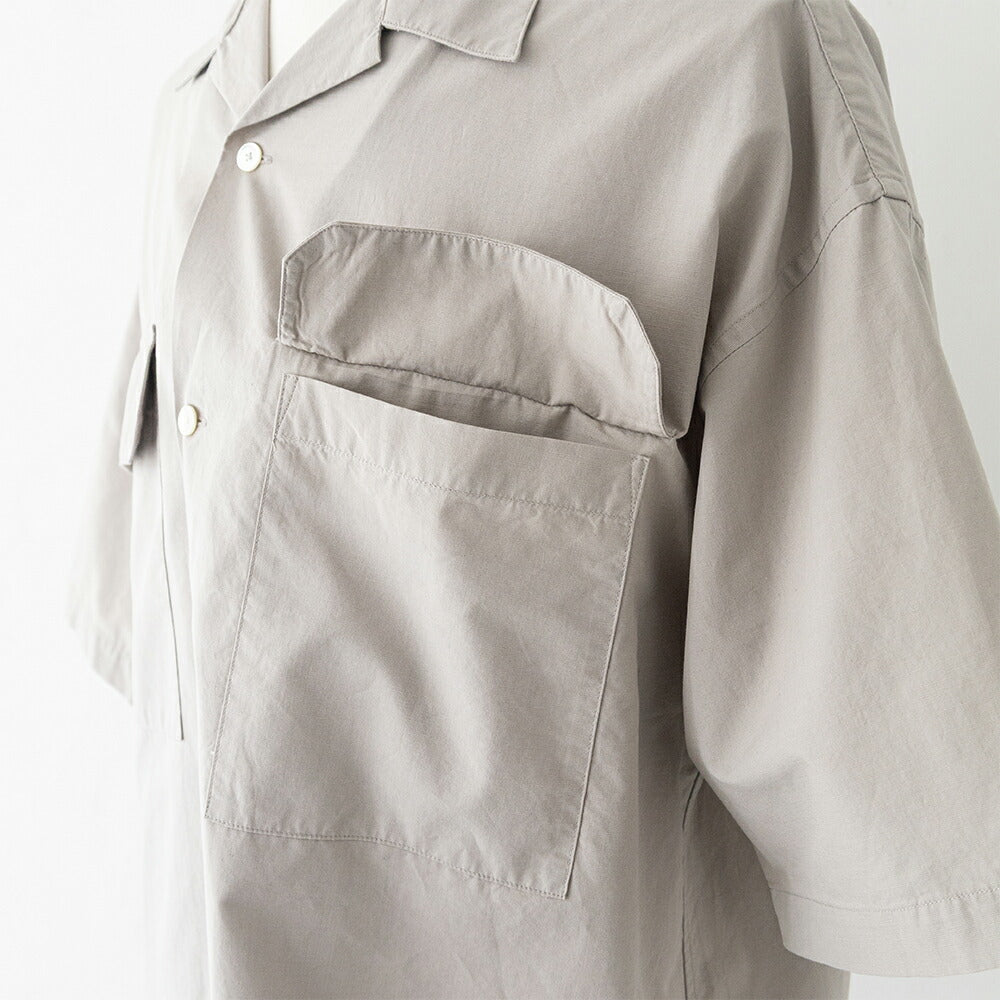 オーシバルコットンリネンオープンカラー半袖シャツ(OR-B0455IMB)OPENCOLLARPKDETAILS/SSHIRTORCIVAL(メンズ)【2026春夏】*送料無料*【後払い決済不可】*