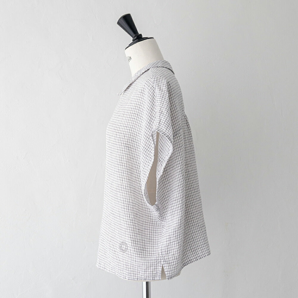 オーシバルリネンチェックスリーブレスシャツ(OR-B0360LCH)60/-LINENCHCKSLEEVELESSSHIRTORCIVAL(レディース)【2026春夏】*送料無料*【後払い決済不可】*