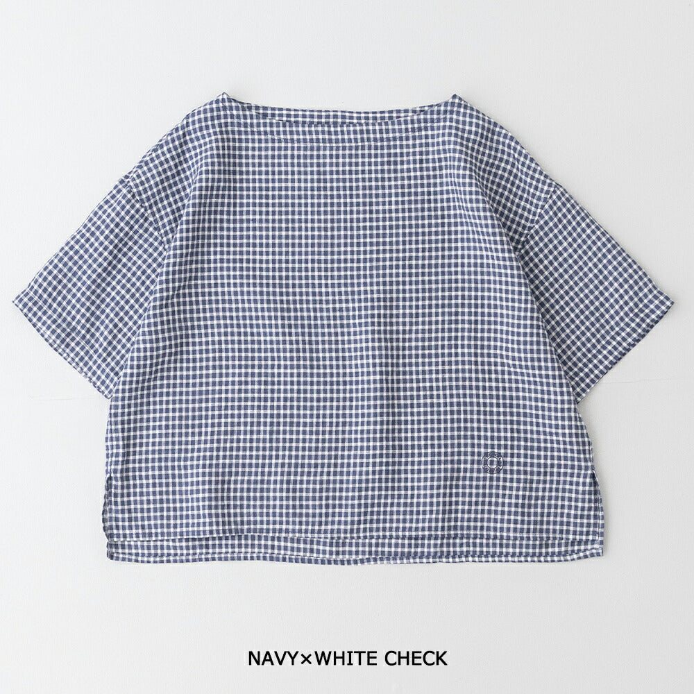 オーシバルリネンチェックボートネックプルオーバー(OR-B0388LCH)60/-LINENCHCKBOATNECKPULLOVERORCIVAL(レディース)【2026春夏】*送料無料*【後払い決済不可】*