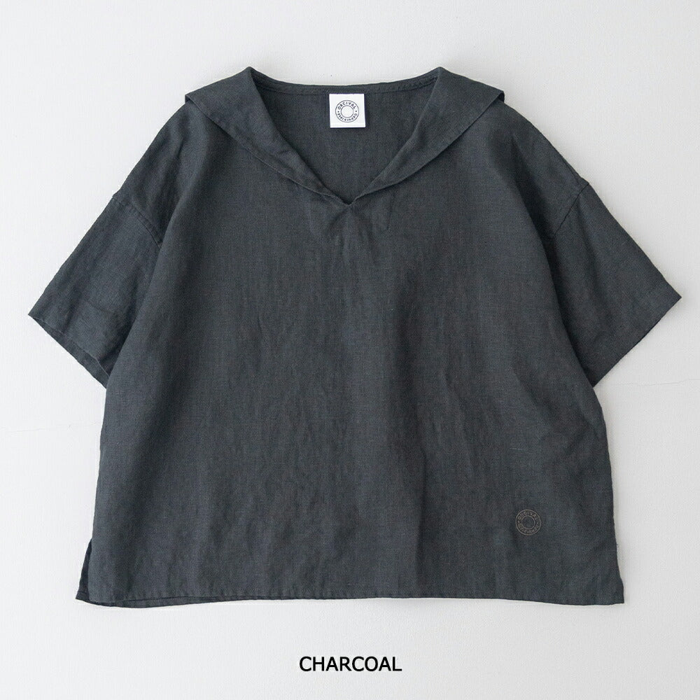 オーシバルリネン半袖セーラーシャツ(OR-B0389YLM)40sLINENCLOTHSHORTSLEEVESAILORORCIVAL(レディース)【2026春夏】*送料無料*【後払い決済不可】*