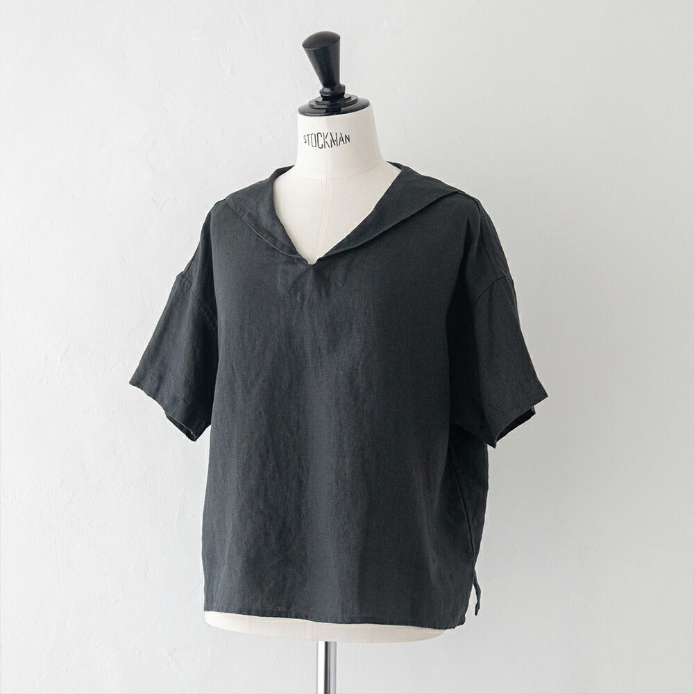 オーシバルリネン半袖セーラーシャツ(OR-B0389YLM)40sLINENCLOTHSHORTSLEEVESAILORORCIVAL(レディース)【2026春夏】*送料無料*【後払い決済不可】*