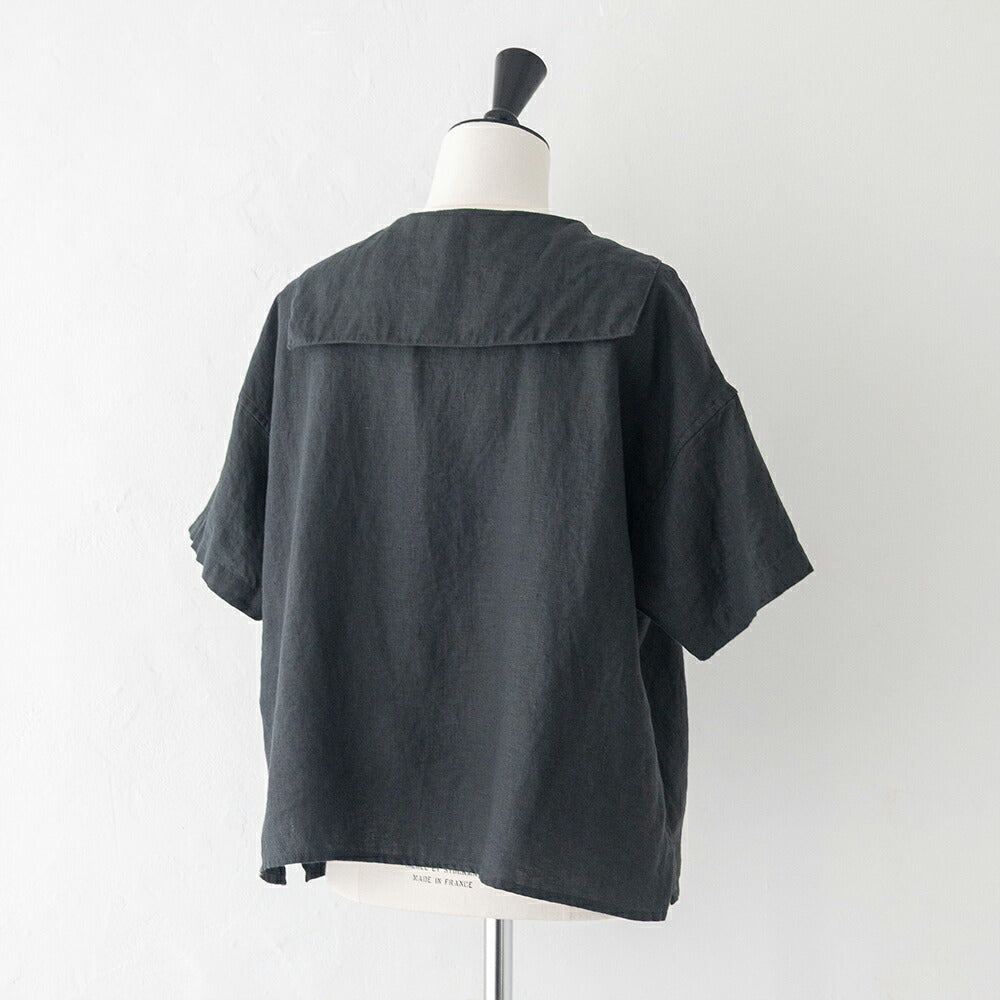 オーシバルリネン半袖セーラーシャツ(OR-B0389YLM)40sLINENCLOTHSHORTSLEEVESAILORORCIVAL(レディース)【2026春夏】*送料無料*【後払い決済不可】*