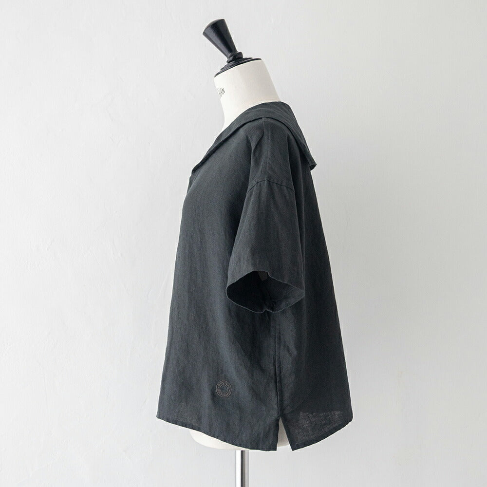 オーシバルリネン半袖セーラーシャツ(OR-B0389YLM)40sLINENCLOTHSHORTSLEEVESAILORORCIVAL(レディース)【2026春夏】*送料無料*【後払い決済不可】*