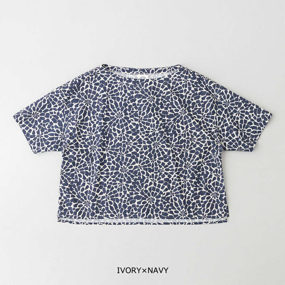 オーシバルコットンポプリンプリント半袖ボートネックプルオーバーシャツ(OR-B0449PFM)FRENCHPRINTEDPOPLINPRINTEDSHORTSLEEVEP.O.ORCIVAL(レディース)【2026春夏】*送料無料*【後払い決済不可】*