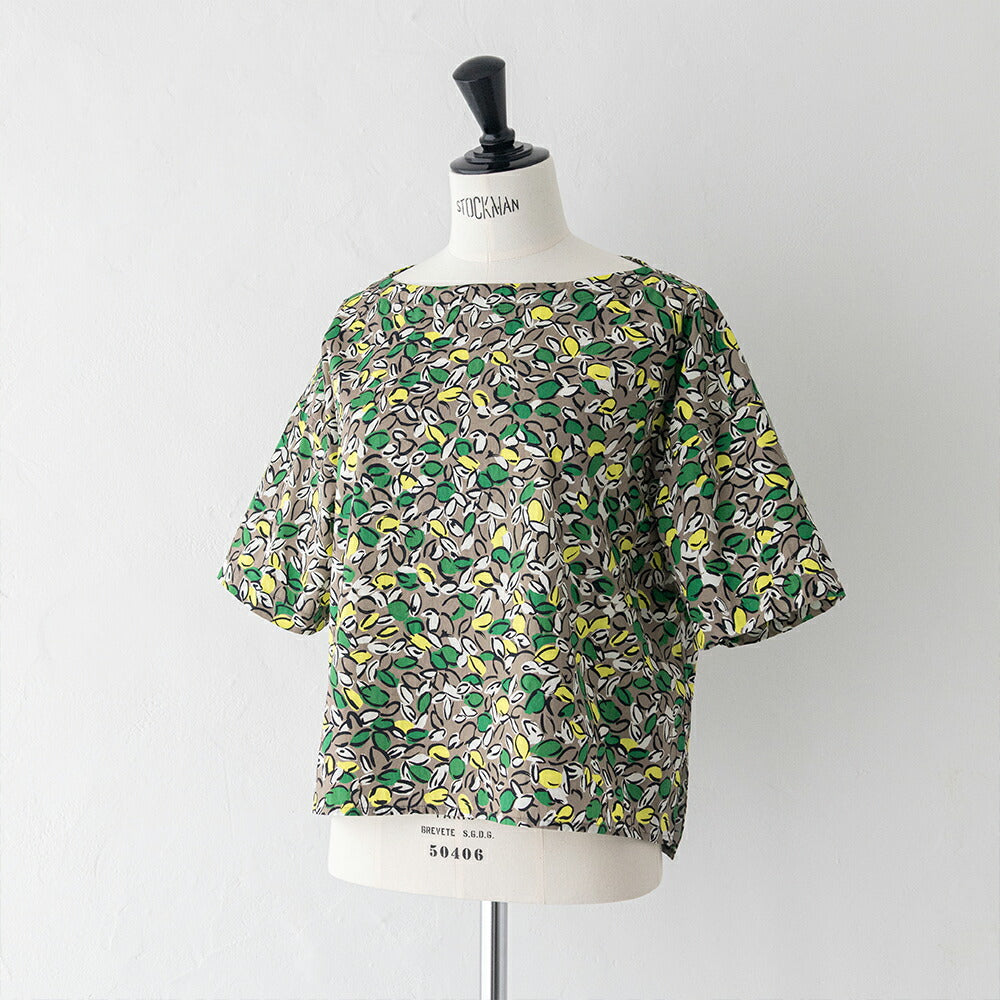 オーシバルコットンポプリンプリント半袖ボートネックプルオーバーシャツ(OR-B0449PFM)FRENCHPRINTEDPOPLINPRINTEDSHORTSLEEVEP.O.ORCIVAL(レディース)【2026春夏】*送料無料*【後払い決済不可】*
