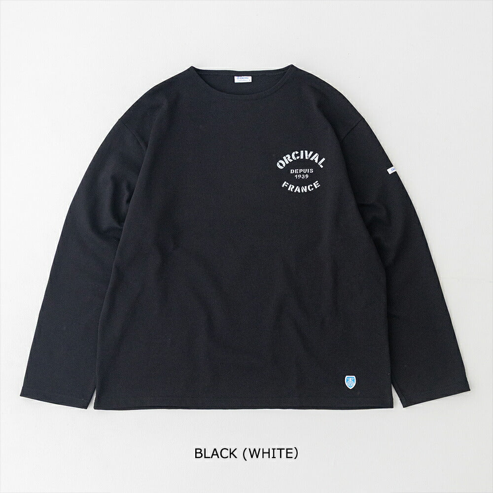 オーシバルコットンロードクルーネックロゴプリントバスクシャツ(B573P)COTTONLOURDPRINTEDCREWNECKL/SP.O.ORCIVAL(メンズ)【2026春夏】*送料無料*【後払い決済不可】*