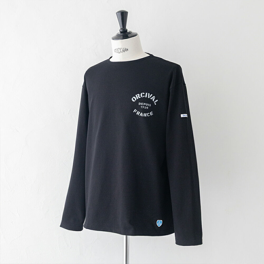 オーシバルコットンロードクルーネックロゴプリントバスクシャツ(B573P)COTTONLOURDPRINTEDCREWNECKL/SP.O.ORCIVAL(メンズ)【2026春夏】*送料無料*【後払い決済不可】*