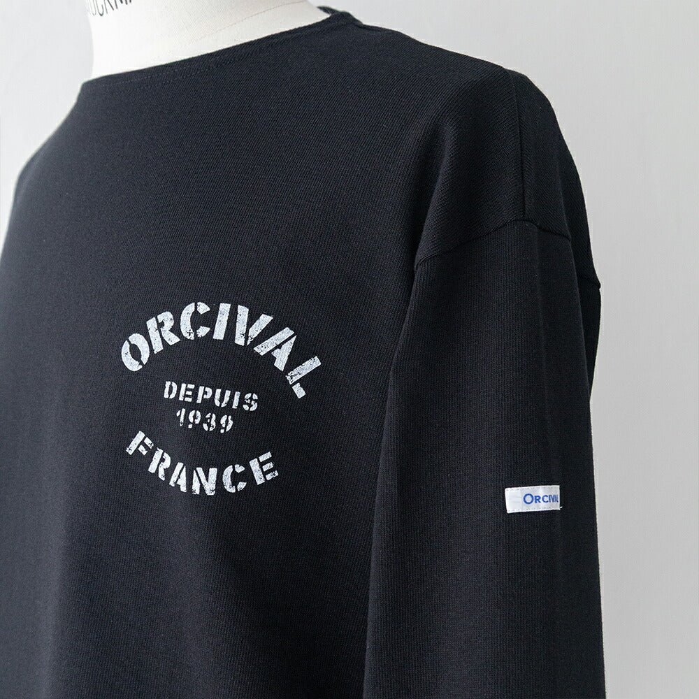 オーシバルコットンロードクルーネックロゴプリントバスクシャツ(B573P)COTTONLOURDPRINTEDCREWNECKL/SP.O.ORCIVAL(メンズ)【2026春夏】*送料無料*【後払い決済不可】*