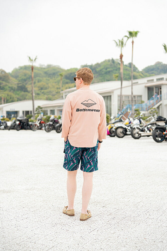 バテンウェア×ポストオーバーオールズCottonPrintedBroadClothT&CShorts(3322S26S)BattenwearxPostO'Alls(メンズ)【2026春夏】*送料無料*【後払い決済不可】*
